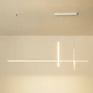 Long Line LED Chandelier White detail