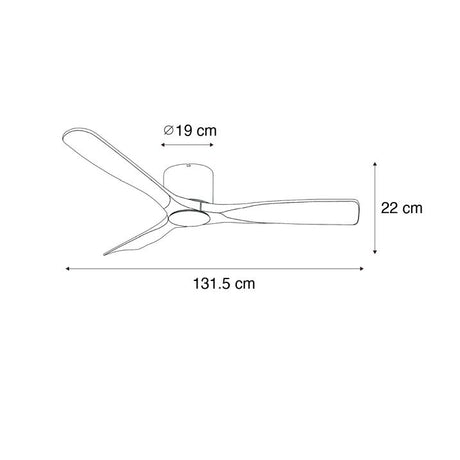 Jerri ceiling fan wood blades close-up — GildNest UK