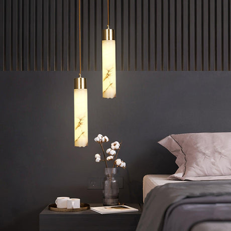 Alabaster brass pendant cluster multi-head — GildNest UK