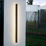 Silex linear outdoor LED wall light matte black — GildNest UK