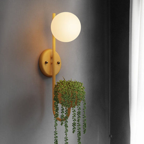 Sphere Wall Sconce Yellow detail