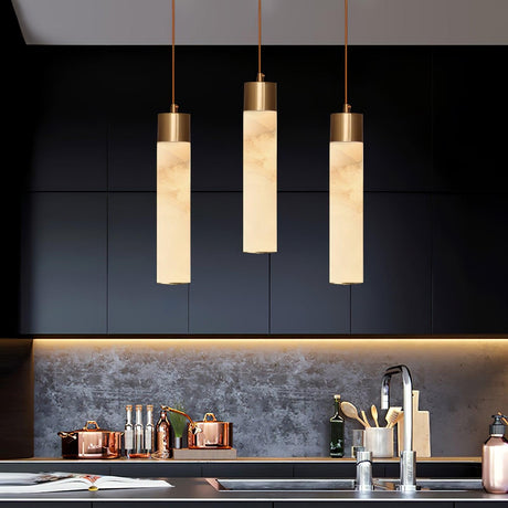 Alabaster brass pendant lifestyle — GildNest UK