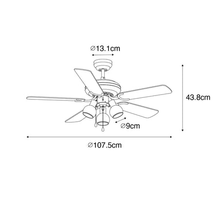 Mistral Vidro ceiling fan blades close-up — GildNest UK
