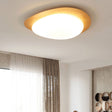 Pebble Flush Mount Ceiling Light Wood Grain