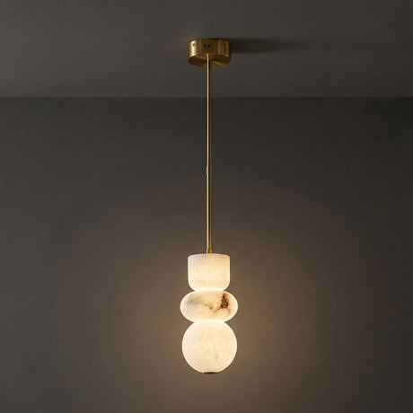 Alabaster Totem Pendant Light