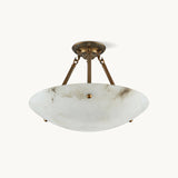 Alabaster Bowl Ceiling Lamp