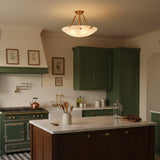 Alabaster Bowl Ceiling Lamp