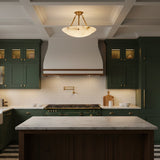 Alabaster Bowl Ceiling Lamp