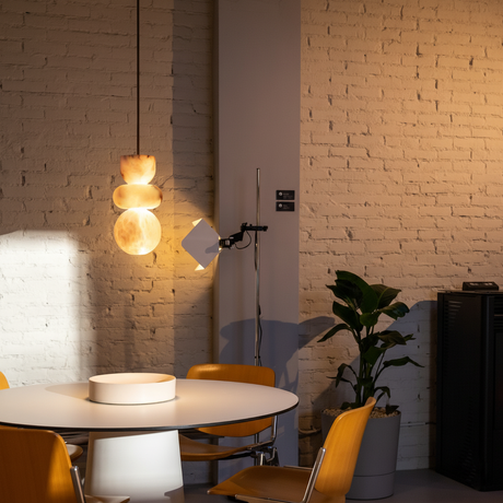Alabaster Totem Pendant Light