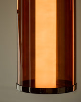 Amber Mocha Caramel Champagne Glass 3-Cluster Pendant Light detail