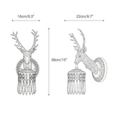 Antler Crystal Wall Light
