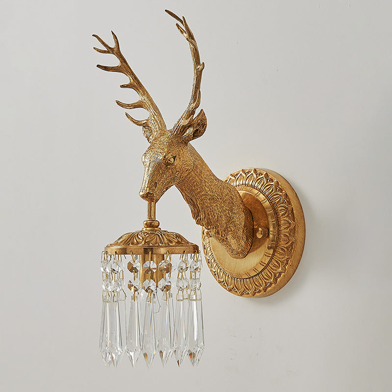 Antler Crystal Wall Light
