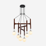 Astra Wood Chandelier detail