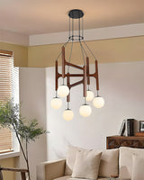 Astra Wood Chandelier detail