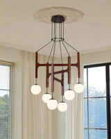 Astra Wood Chandelier detail