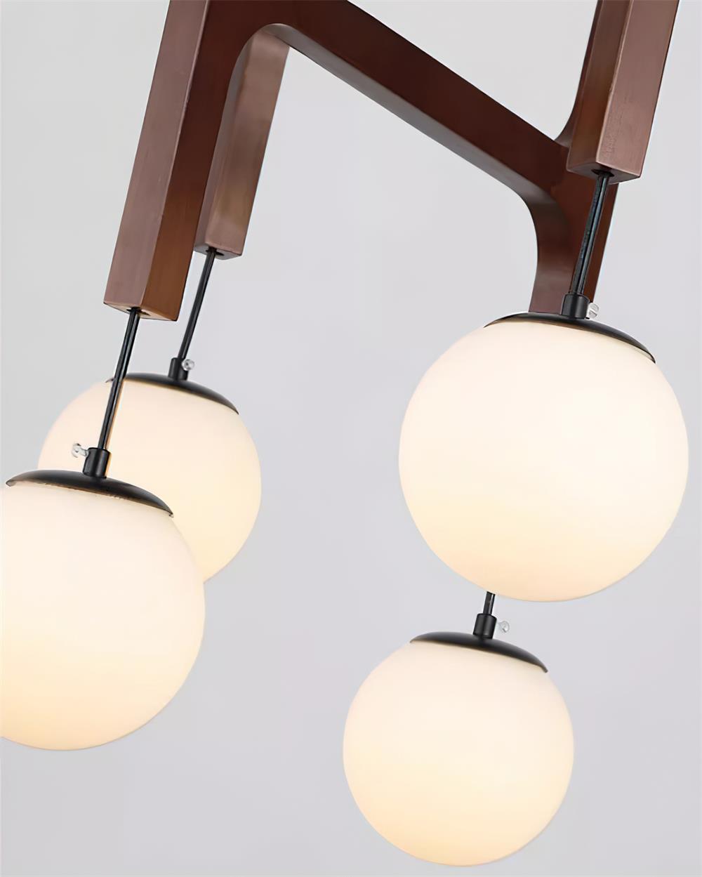 Astra Wood Chandelier detail