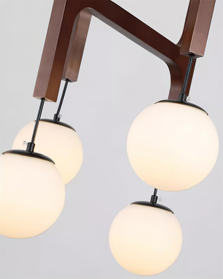 Astra Wood Chandelier detail