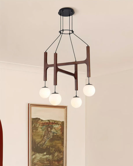 Astra Wood Chandelier detail