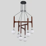 Astra Wood Chandelier detail