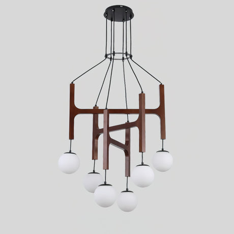 Astra Wood Chandelier detail