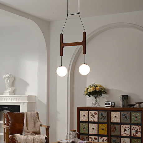 Astra Wood Chandelier detail