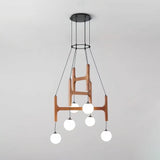 Astra Wood Chandelier 6 Heads Wood