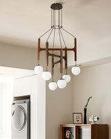Astra Wood Chandelier detail