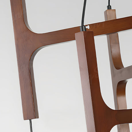 Astra Wood Chandelier detail
