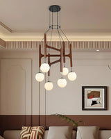 Astra Wood Chandelier detail