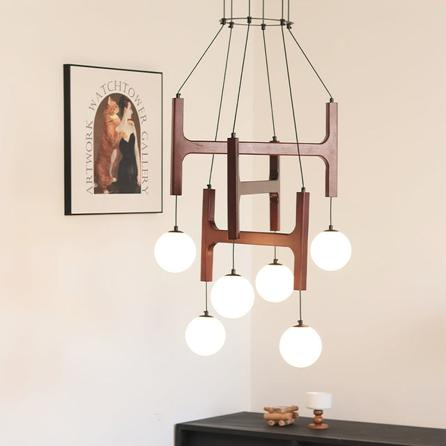 Astra Wood Chandelier lifestyle