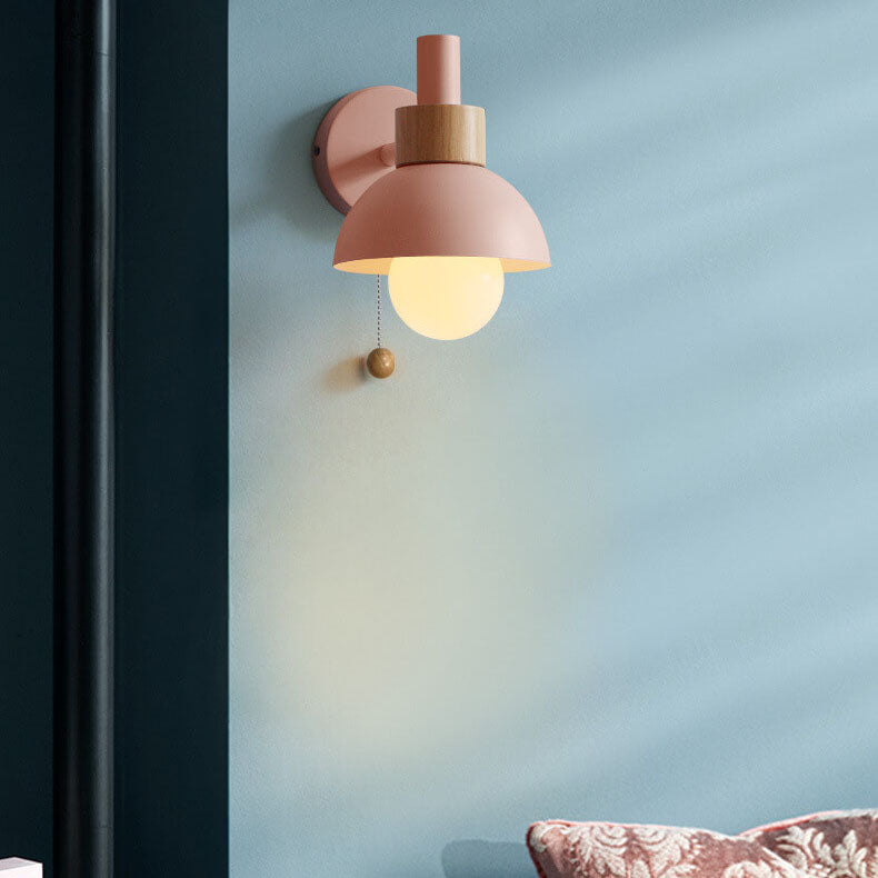 Macaron Globe Wall Sconce Berry Pink