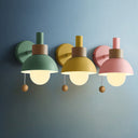 Nordic Macaron Globe Wall Sconce Lamp lifestyle