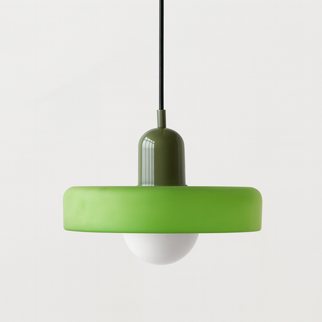 Bauhaus pendant light Green (matte) glass Green body — GildNest UK