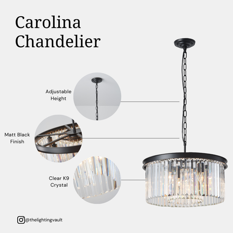 Carolina Large Crystal Chandelier Ceiling Light