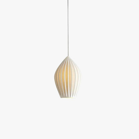 Ceramic Ribbed Pendant Light