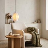Ceramic Ribbed Pendant Light