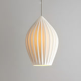 Ceramic Ribbed Pendant Light Ø7.1"/Ø9.4"