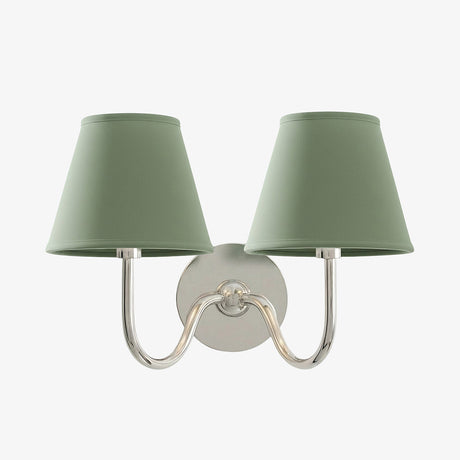 Luvora Wall Lamp 2 Heads / Chrome / Sage Green Plain