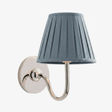 Luvora Wall Lamp 1 Head / Chrome / Dusty Blue Pleated