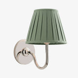 Luvora Wall Lamp 1 Head / Chrome / Sage Green Pleated