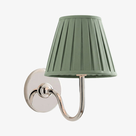 Luvora Wall Lamp 1 Head / Chrome / Sage Green Pleated