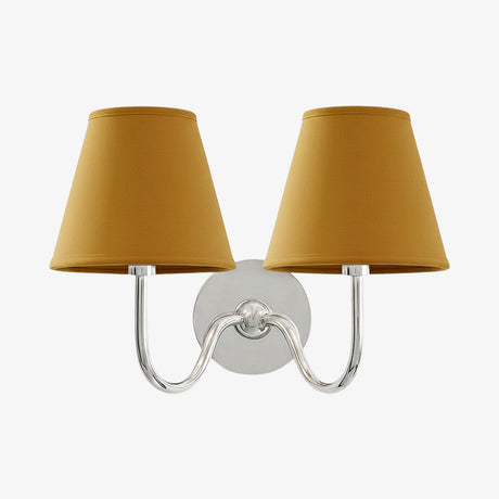Luvora Wall Lamp 2 Heads / Chrome / Mustard Yellow Plain