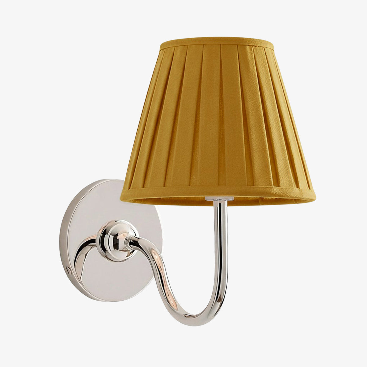Luvora Wall Lamp 1 Head / Chrome / Mustard Yellow Pleated