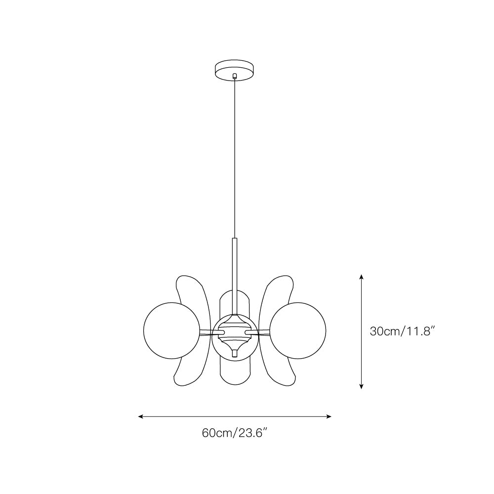 Coloured Acrylic Sputnik Chandelier