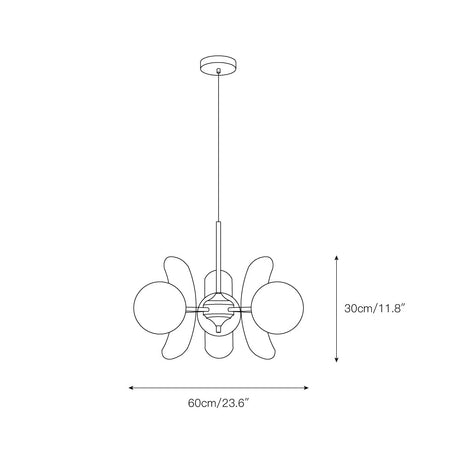 Coloured Acrylic Sputnik Chandelier