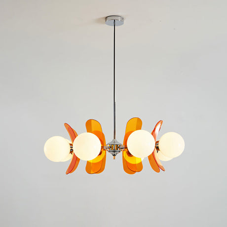 Coloured Acrylic Sputnik Chandelier
