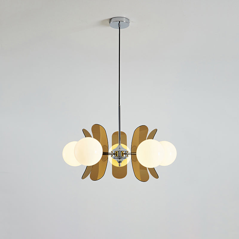 Coloured Acrylic Sputnik Chandelier