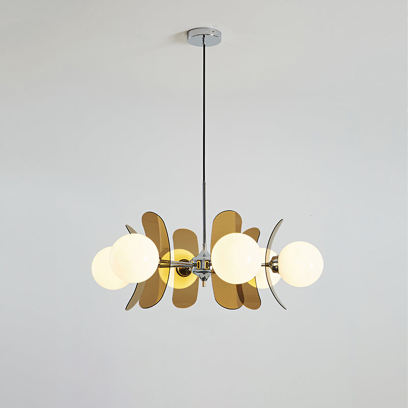 Coloured Acrylic Sputnik Chandelier