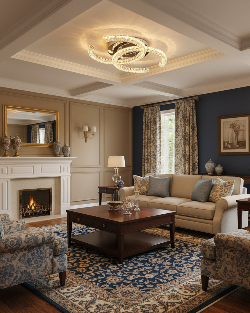 Crystal Ceiling Light detail