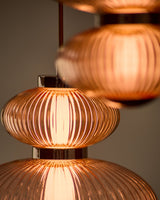 Cynthia Champagne Glass 3-Drop Pendant Light detail